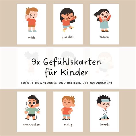 Gef Hlskarten Kinder X Gef Hlskarten Zum Ausdrucken Emotionskarten