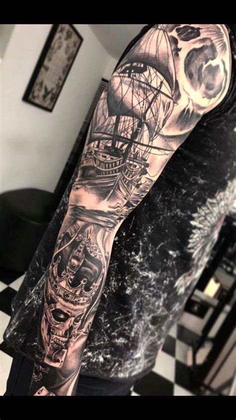 Tatuagem caravela Tatuagem de navio Tatuagem de navio no braço