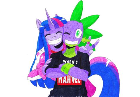 MLP - Spike and Twilight by Haganae on DeviantArt