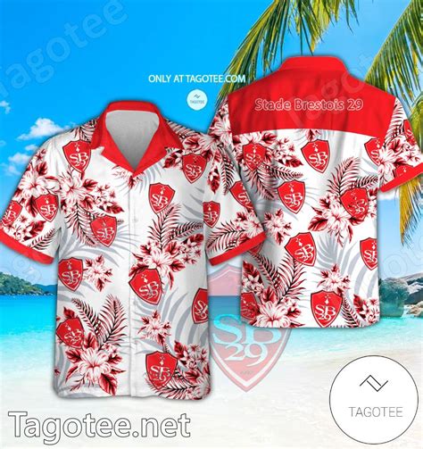 Stade Brestois 29 Logo Hawaiian Shirt And Shorts Bishop Tagotee