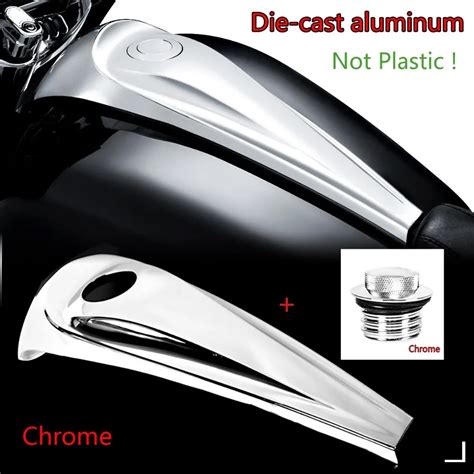 Aluminum Chrome Smooth Dash Fuel Console Cover Chrome Gas Tank Cap For