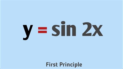 Calculus Derivative Of Sin2x By First Principle Scholarmatics Youtube