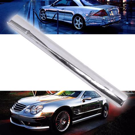 6x60" Silver Chrome DIY Car Stickers Glossy Color Car Vehicle 3D Vinyl ...