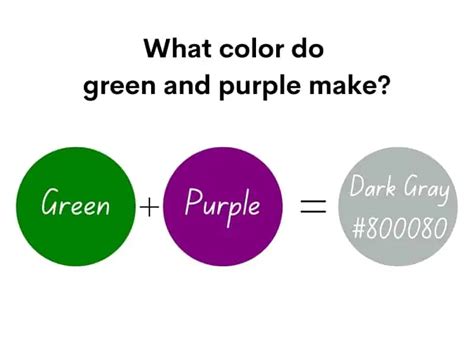 What Color Do Green And Purple Make When Mixed