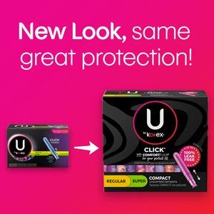 U By Kotex Click Compact Multipack Tampons Unscented Regular Super