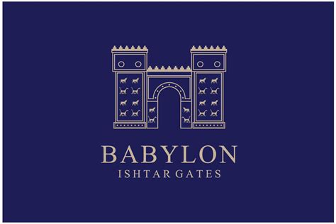 Babylonia Ishtar Gates Logo Design Graphic By Sore88 · Creative Fabrica