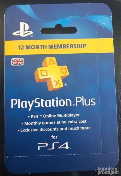 PlayStation Plus PS Plus 12 Meseci US USA UK PS4 4 PS5 5 PS