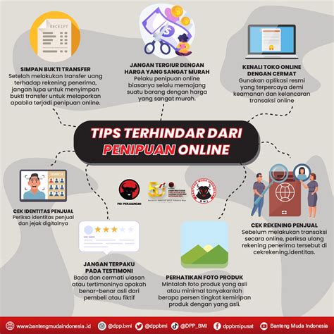 Infografis Tips Terhindar Dari Penipuan Online Banteng Muda Indonesia