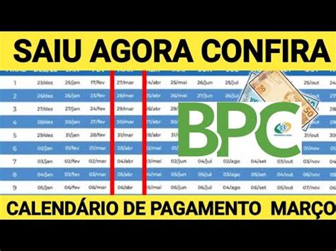 Bpc Loas Liberado O Calend Rio De Pagamento Do Bpc Para Mar O Veja