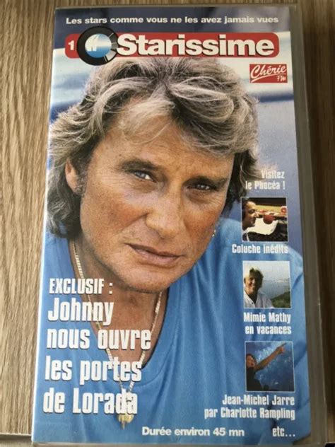 Cassette Vid O Vhs Starissime Johnny Hallyday Coliche Jean Michel Jarre