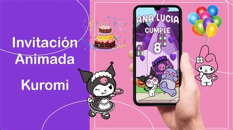 Invitación Animada Kuromi YouTube