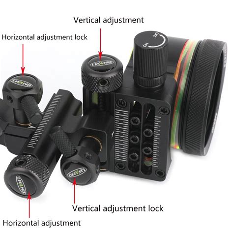 Archery Compound Bow Sight 5 Pin 4x 6x 8x Lens 0019 Micro Adjustable