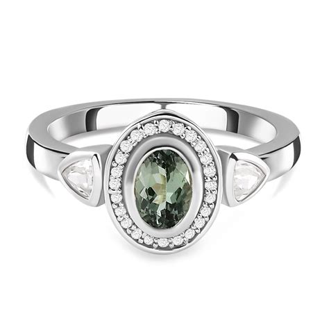 Grüner Tansanit und Zirkon Ring 1 09 ct SHOPLC