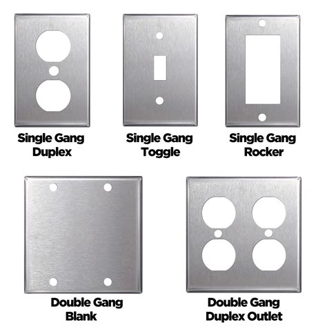 5 Pack Stainless Steel Wall Plates Light Switch Covers Blanks Toggle