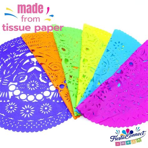 Mexican Papel Picado Placemats In Assorted Colors 6 Pack Fiestaconnect