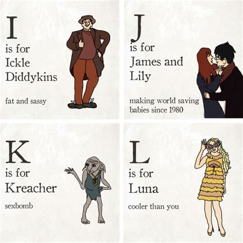 A Witty Illustrated Alphabet of Harry Potter Characters