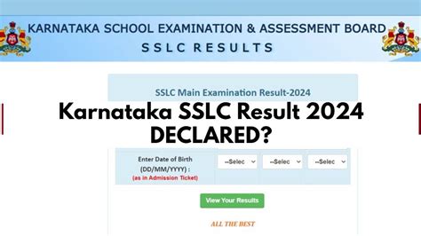 Karnataka Sslc Result 2024 Declared Important