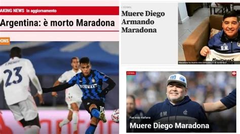 Conmoción Por La Muerte De Diego Maradona La Triste Noticia En Los