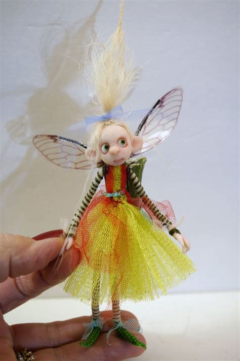 Ooak Poseable Bright Spring Pixie Fairy 17 Polymer Clay Etsy フェアリー