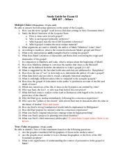 Study Guide For Bib Exam Fall Docx Study Guide For Exam