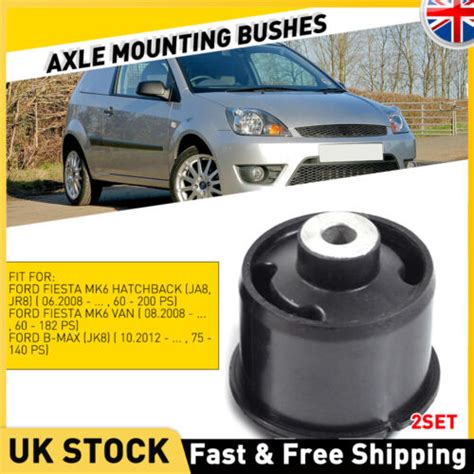 2x For Ford Fiesta Mk6 Mk7 Rear Axle Beam Mounting Bushes Suspension