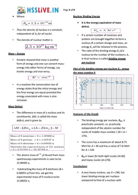 Solution Hsslive Xii Physics Ch Nuclei Studypool