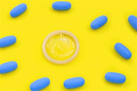 Premium Photo Condom With Prep Preexposure Prophylaxis Used To Prevent Hiv Safe Sex Concept
