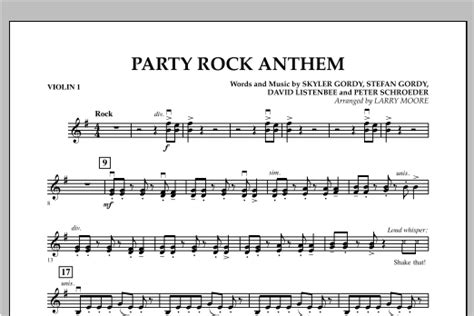 Party Rock Anthem Violin By Larry Moore Sheet Music For Orchestra