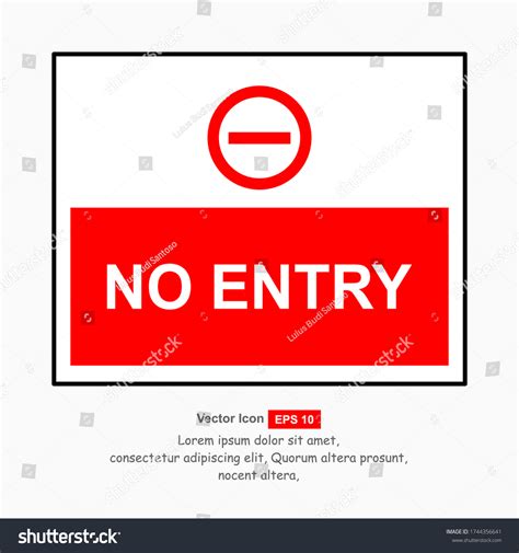 Vektor Stok No Entry Sign No Access Label Tanpa Royalti