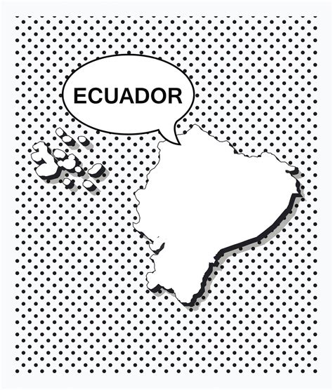 Premium Vector Pop Art Map Of Ecuador