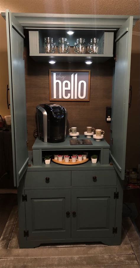 Hutch Turned Into A Coffee Bar 20 Wonderful Inspirations