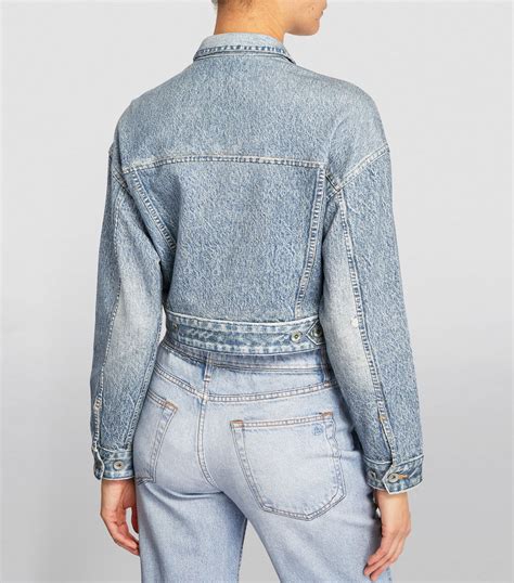 Womens Rag Bone Blue Cropped Miramar Jacket Harrods Countrycode