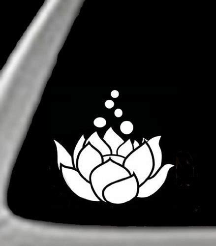 Two 2 Lotus Flower Vinyl Decals Stickers Free Shipping Etsy