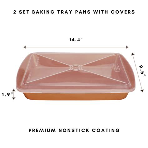 2-Set Rectangle Cake Pans With Lids | The Perky Kitchen