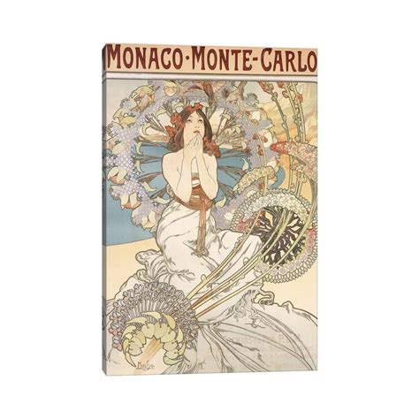 Icanvas Monaco Monte Carlo 1897 By Alphonse Mucha Canvas Print