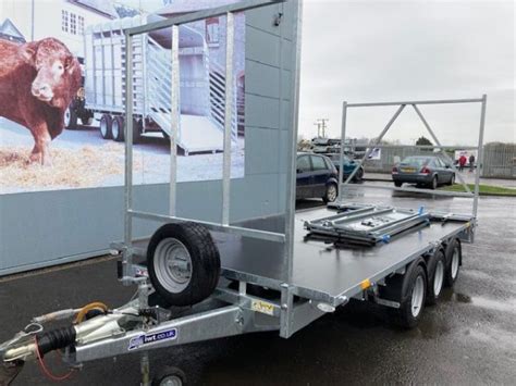 SOLD NEW IFOR WILLIAMS LM146 TRI AXLE TRAILER C W HARVEST LADDER KIT