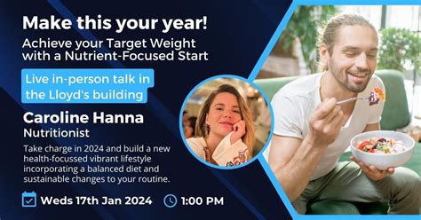 Lunchtime Talk Make This Your Year And Meet Your Target Weight