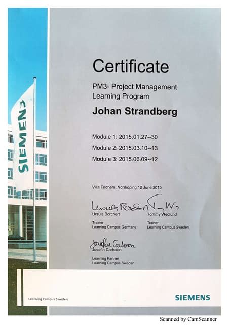 Pm3 Certificate Siemens Ab Pdf