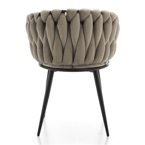 Krzes O Tapicerowane Latina Ciemnobe Owe