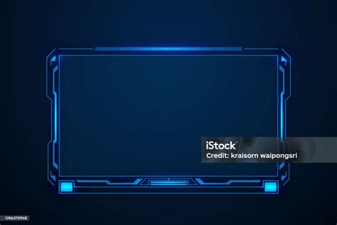 Sci Fi Antarmuka Pengguna Futuristik Desain Bingkai Template Hud Latar