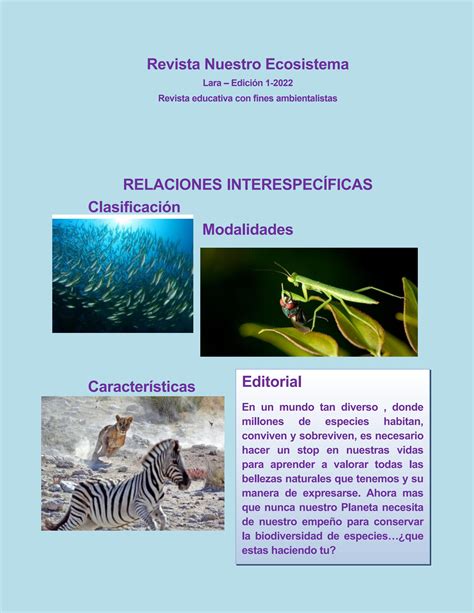 Relaciones Interespecíficas By Aura Alvarez Issuu