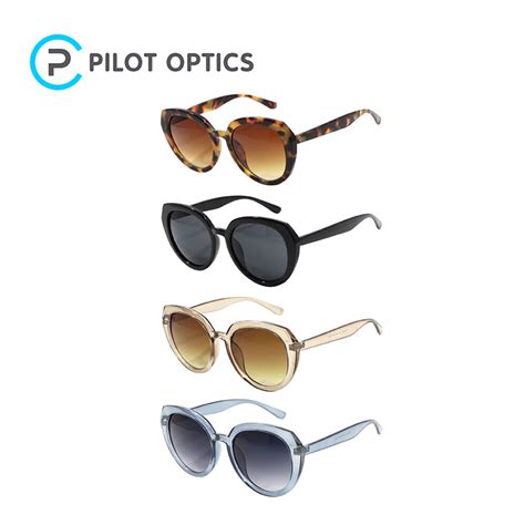 Pilot Optics Thick Frame Trendy Custom Logo PC Cheap Sunglasses China