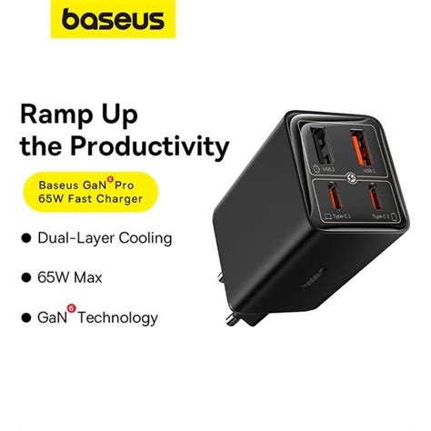 Củ Sạc Nhanh Baseus GaN6 Pro Fast Charger 2C 2U 65W