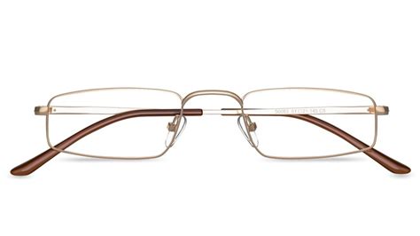 Sterling Rectangle Gold Frame Full Rim Metal Glasses Framesbuy