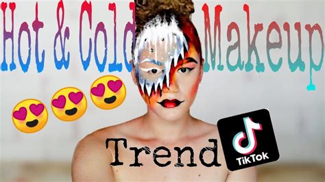 Hot And Cold Makeup Tutorial Tiktok Trend Youtube