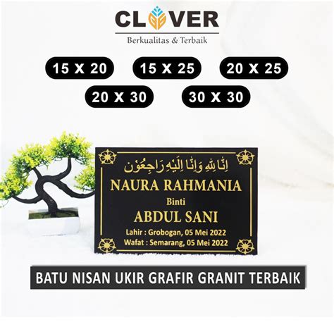 Jual Papan Nama Batu Nisan Ukir Granit Prasasti Tulisan Kuburan Makam