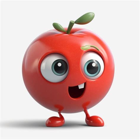 Premium AI Image There Is A Red Tomato With A Green Leaf On Its Head