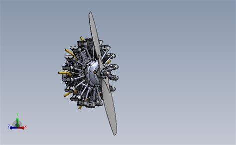 Olsryd9缸星型发动机模型图纸 航空螺旋桨发动机机械设计图纸 Solidworks 2010 模型图纸下载 懒石网