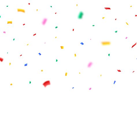 Colorful Confetti And Tinsel Explosion On A Transparent Background