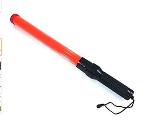 Fluorescent Polycarbonate Road Safety Lighted Batons Red And Green At